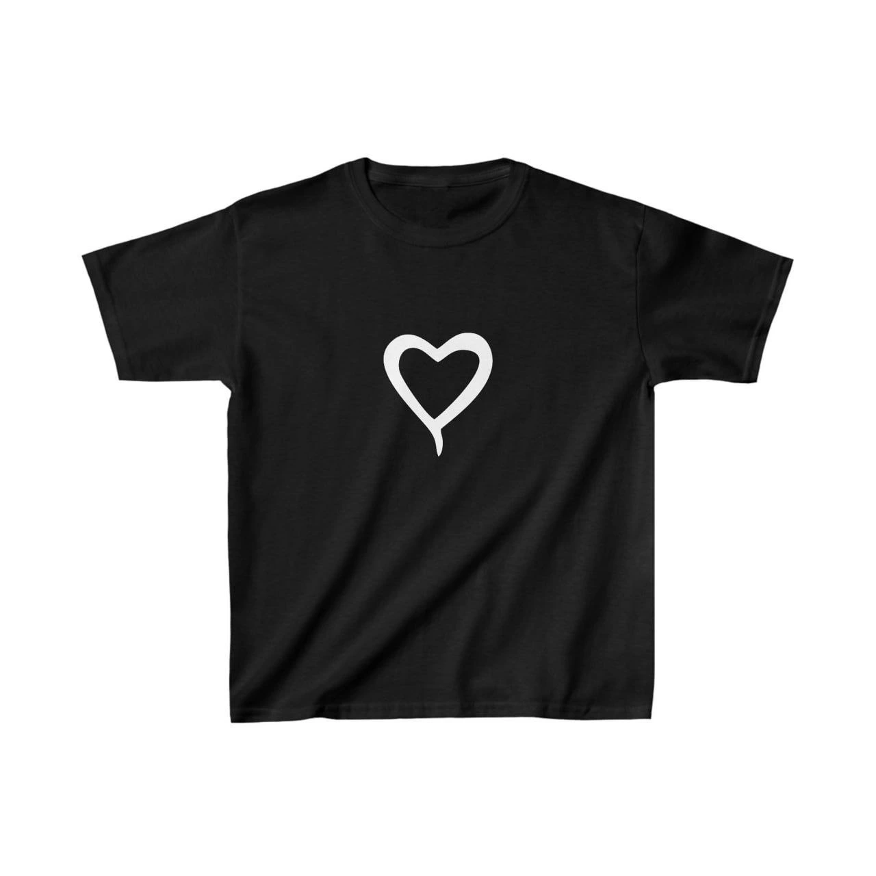 Çocuk Kız Baskılı T-Shirt – Siyah