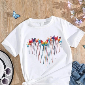 Çocuk Unisex Baskılı T-Shirt – Beyaz