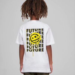 Çocuk Unisex Baskılı T-Shirt – Beyaz
