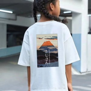 Çocuk Unisex Baskılı T-Shirt – Beyaz