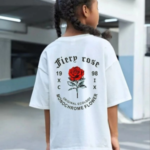 Çocuk Unisex Baskılı T-Shirt – Beyaz