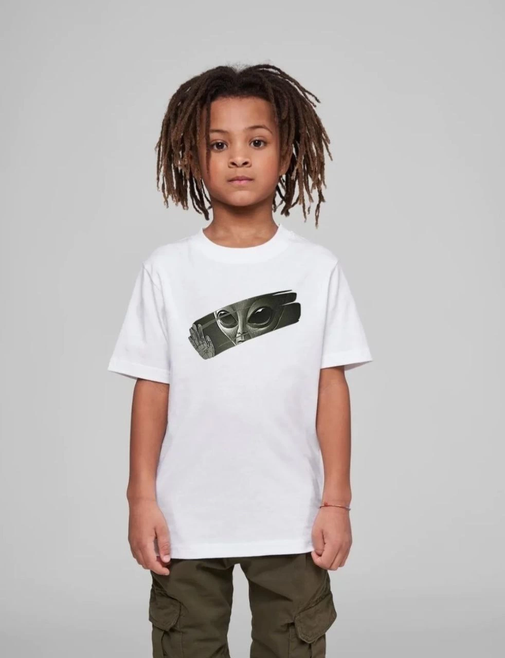 Çocuk Unisex Baskılı T-Shirt – Beyaz