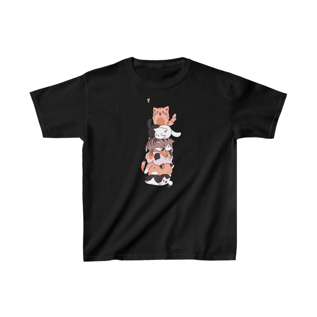 Çocuk Unisex Baskılı T-Shirt – Siyah
