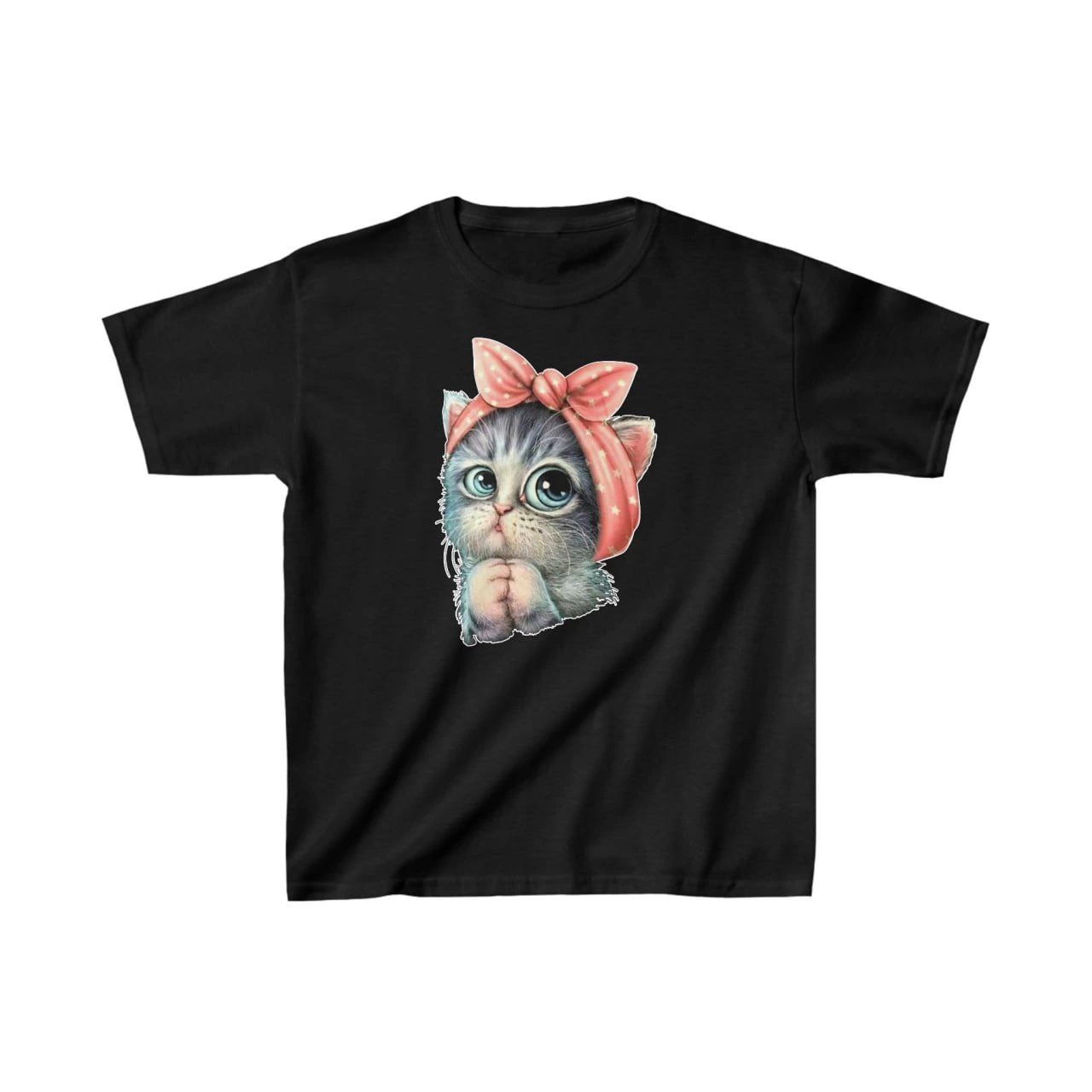 Çocuk Unisex Baskılı T-Shirt – Siyah
