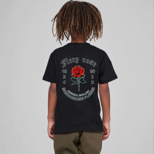Çocuk Unisex Baskılı T-Shirt – Siyah