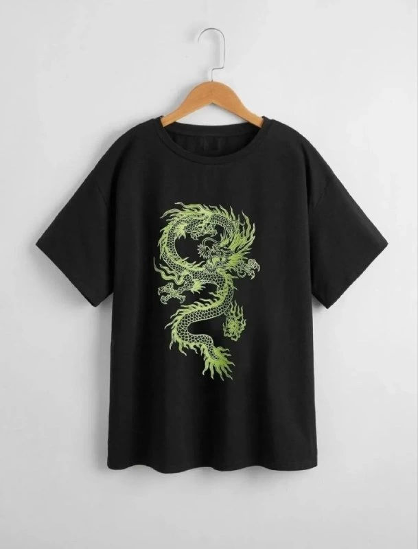 Çocuk Unisex Baskılı T-Shirt – Siyah