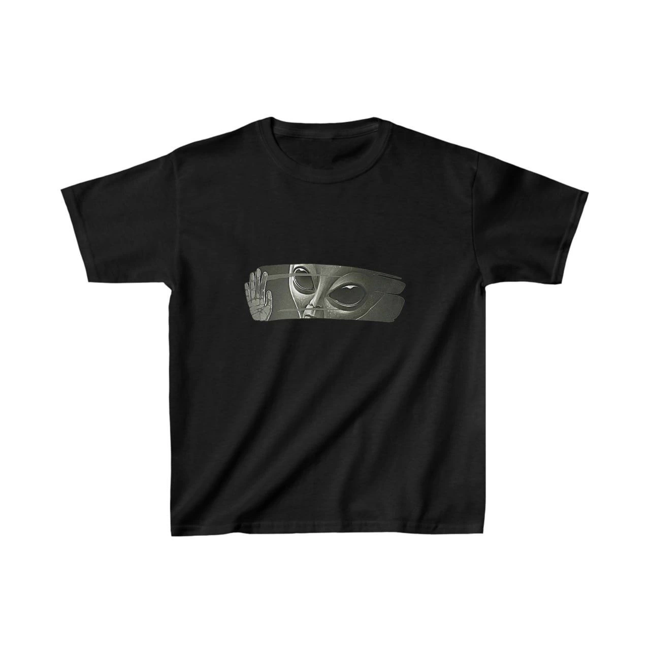 Çocuk Unisex Baskılı T-Shirt – Siyah