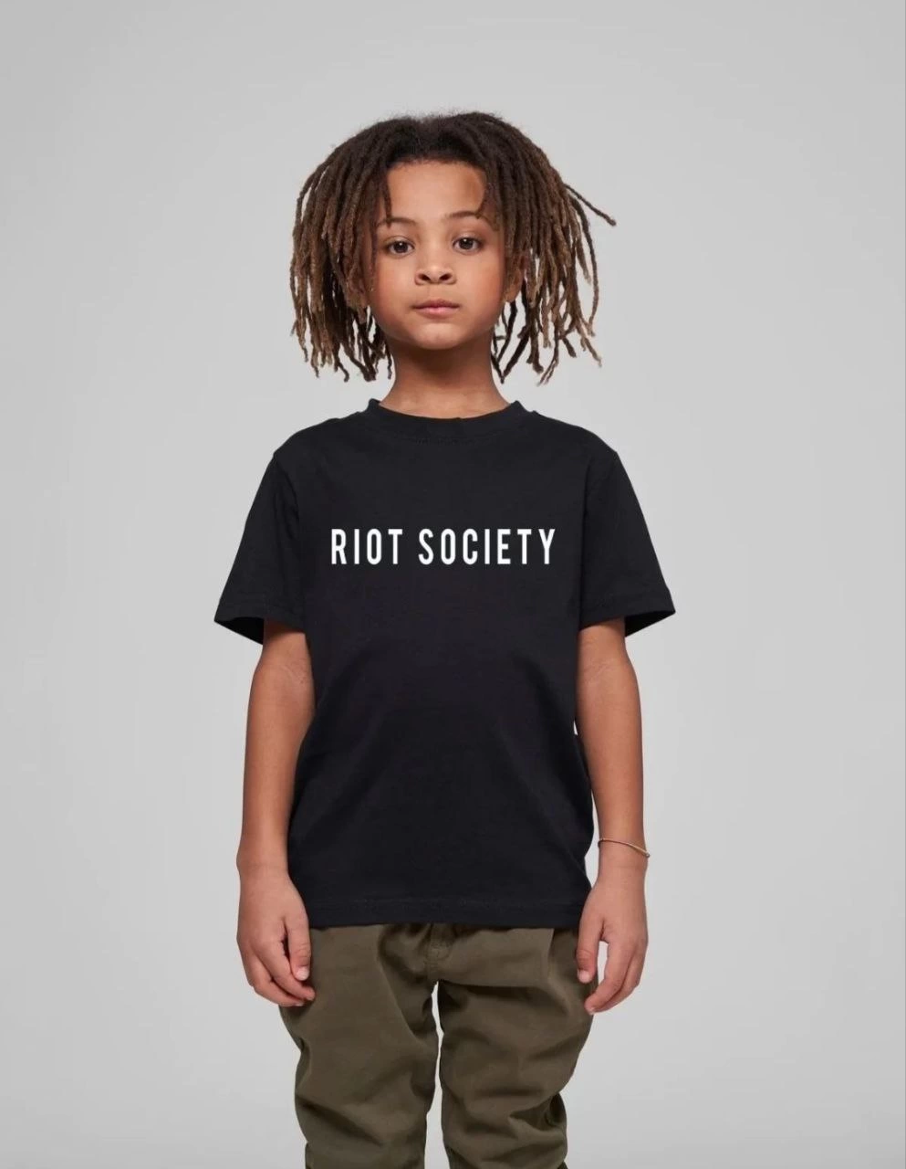Çocuk Unisex Baskılı T-Shirt – Siyah