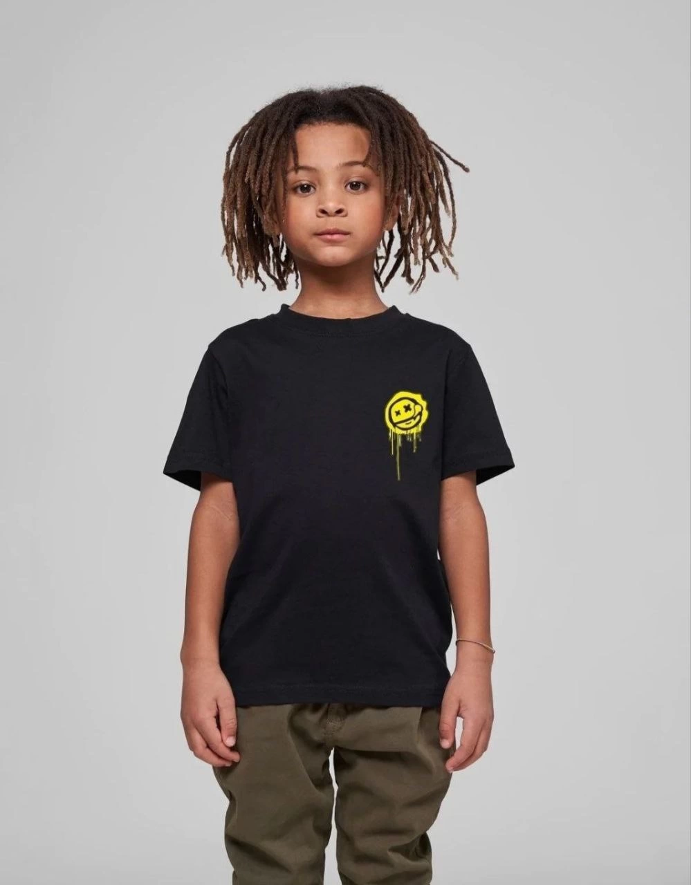 Çocuk Unisex Baskılı T-Shirt – Siyah