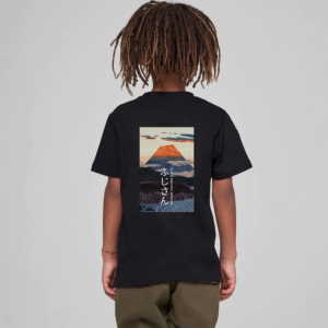 Çocuk Unisex Baskılı T-Shirt – Siyah