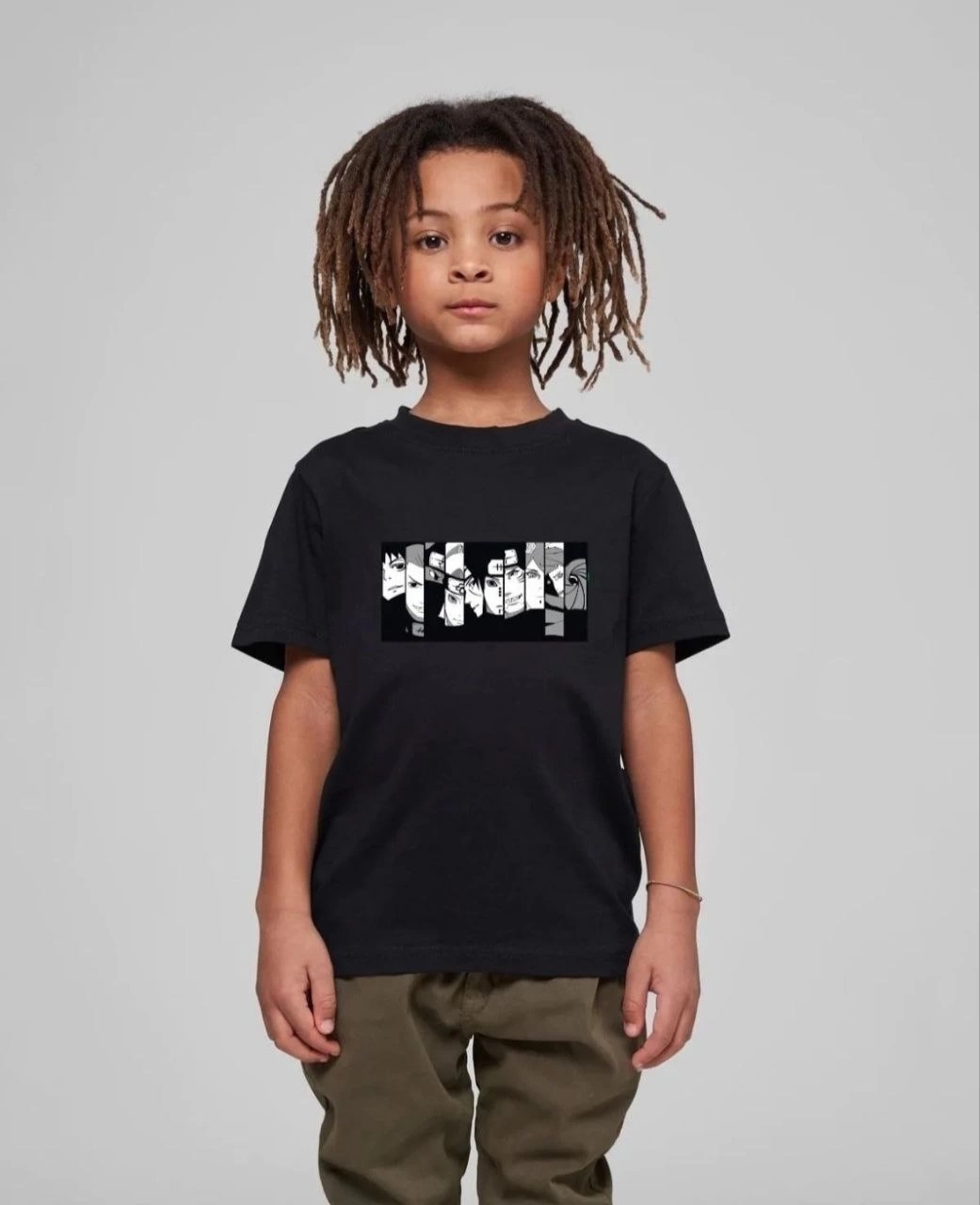Çocuk Unisex Baskılı T-Shirt – Siyah