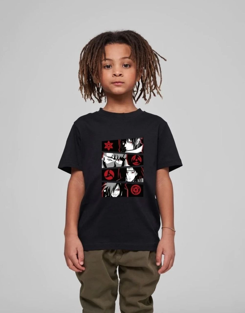 Çocuk Unisex Baskılı T-Shirt – Siyah