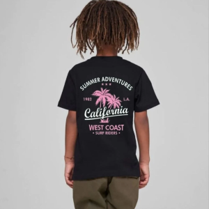 Çocuk Unisex Baskılı T-Shirt – Siyah