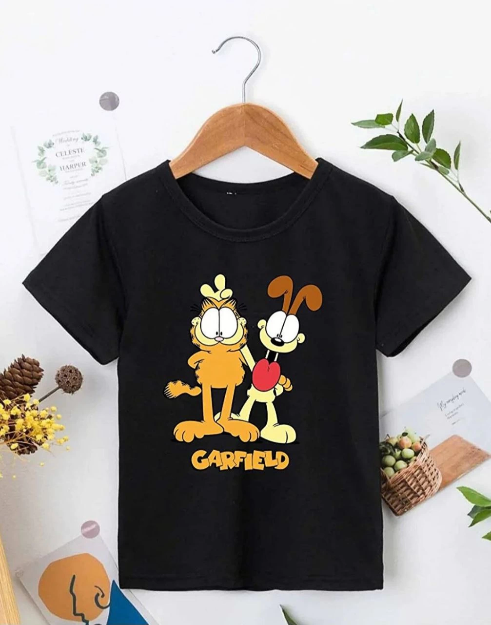 Çocuk Unisex Baskılı T-Shirt – Siyah