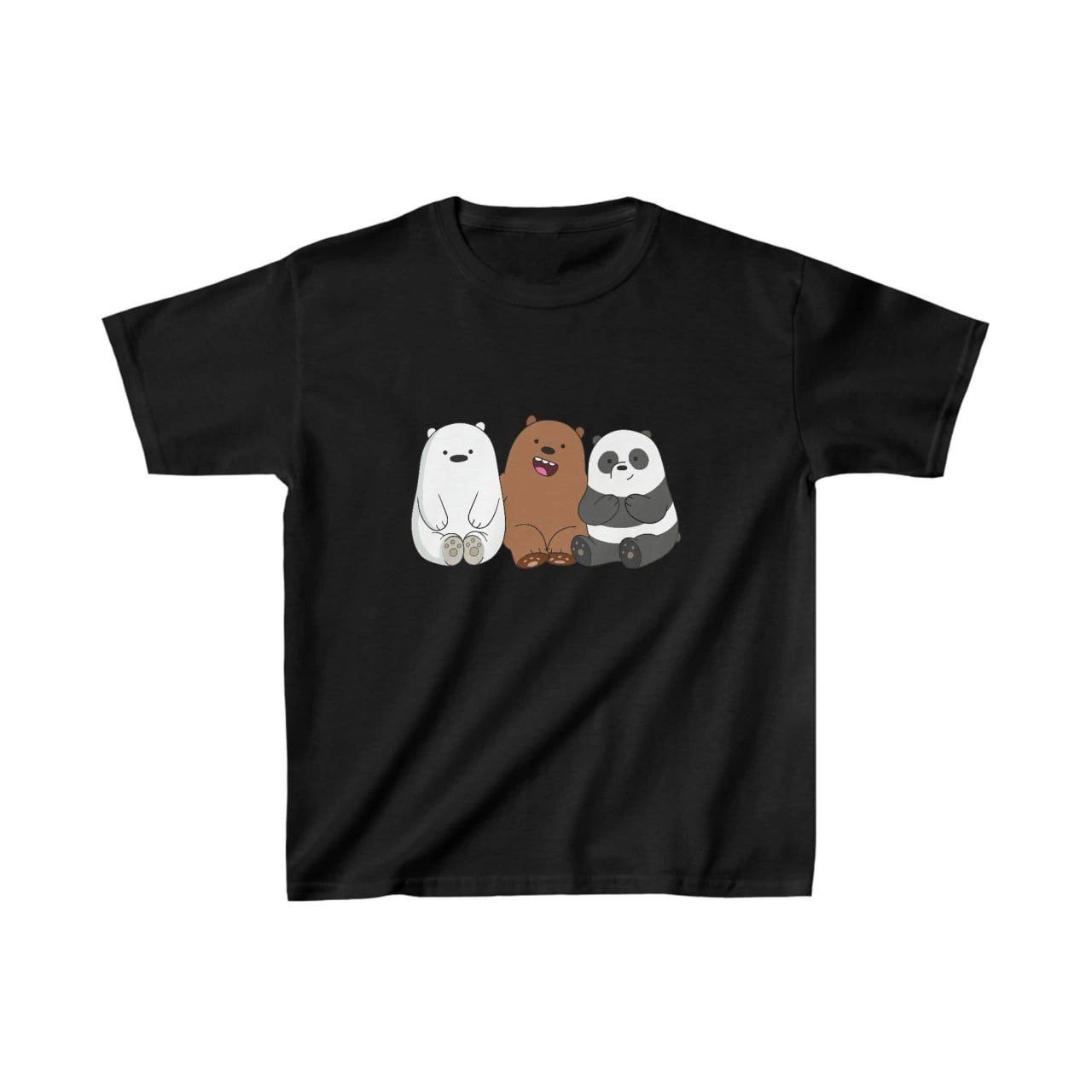 Çocuk Unisex Baskılı T-Shirt – Siyah