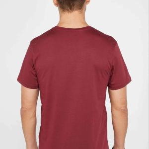 Erkek Düz Bisiklet Yaka Tişört Kısa Kol Yazlık T-Shirt – Bordo
