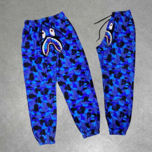 Erkek Pubg Bape x Shark Eşofman Altı - Mavi