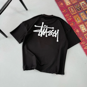 Erkek Kısa Kol Yazlık Tişört Bisiklet Yaka Baskılı Oversize T-Shirt – Siyah