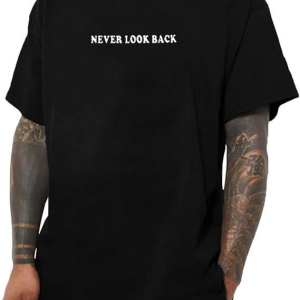 Erkek Baskılı T-Shirt Kısa Kol Bisiklet Yaka Regular Fit Rahat Kalıp Tişört – Siyah
