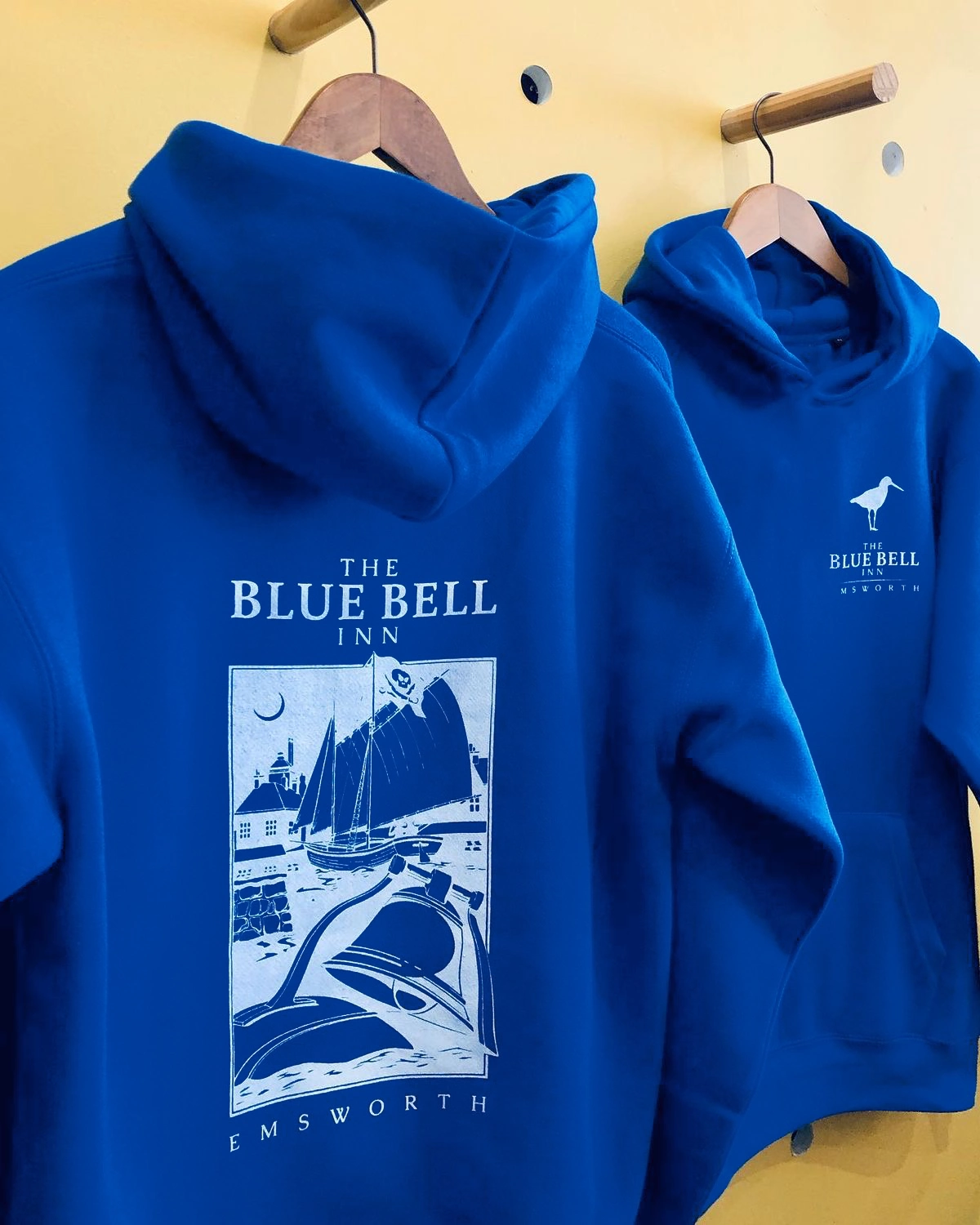 Erkek Baskılı Kapüşonlu Cepli Hoodie 3 İplik Pamuklu Sweatshirt – Saks Mavisii