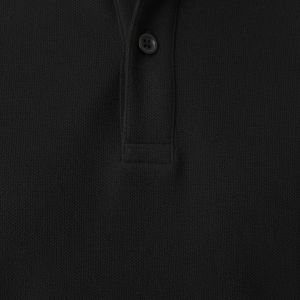 Erkek Polo Yaka Düğmeli Pike Kumaş Tişört Regular Fit Kısa Kol T-Shirt – Siyah