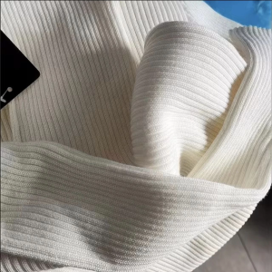 Kadın Boğazlı Triko Elbise Uzun Fitilli Esnek Dokuma Tam Kalıp Baharlık 130 cm – Beyaz