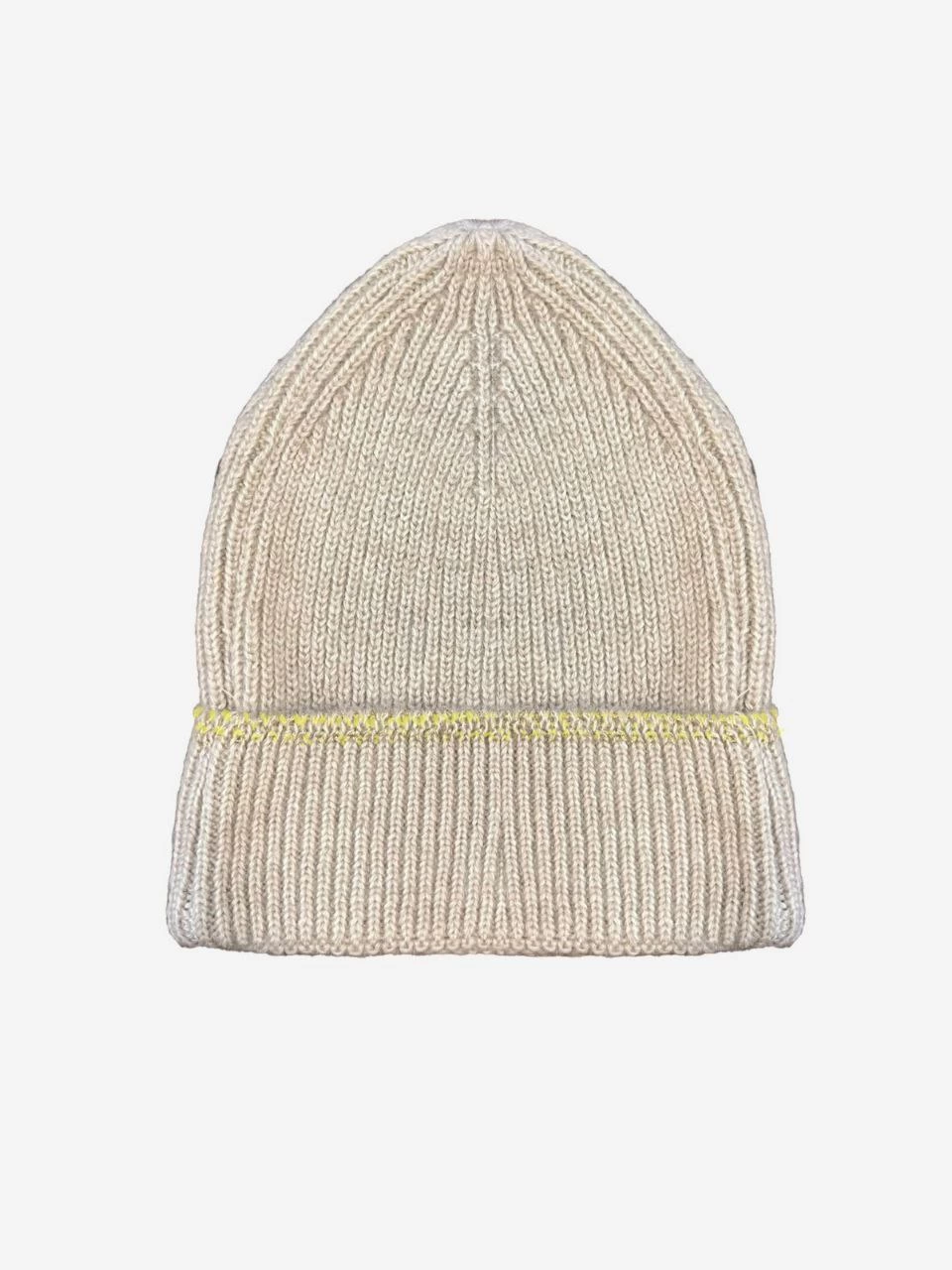 Kadın Dokuma Simli Triko Bere – Krem