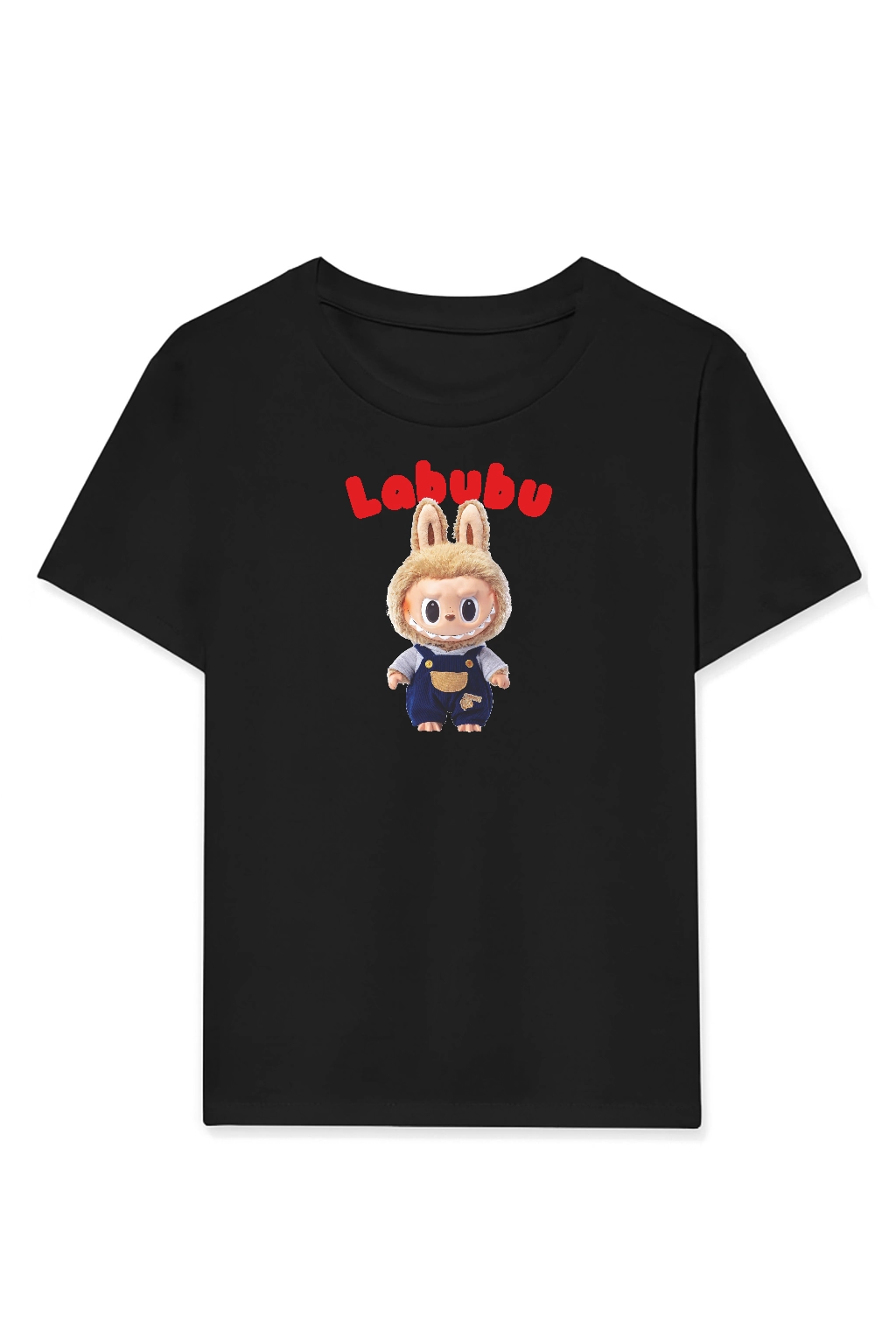 Kız Labubu Çocuk Baskılı T-Shirt – Beyaz