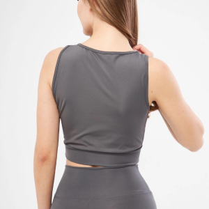 Kolsuz Dalgiç Baskılı Crop – Füme