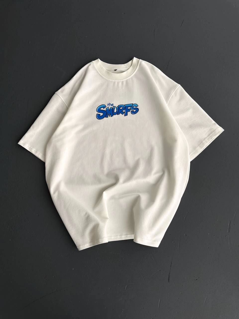 Erkek Ön ve Arka Baskılı T-Shirt Kısa Kol Bisiklet Yaka Regular Fit Tişört – Beyaz
