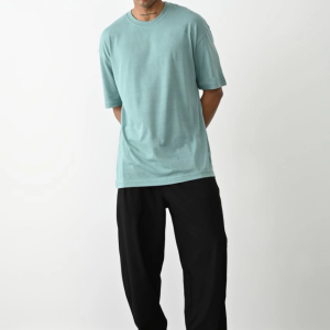 Erkek Tişört Düz Basic Penye Yazlık Bisiklet Yaka Kısa Kol T-Shirt – Mint Yeşili