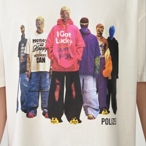 Erkek Baskılı T-Shirt Kısa Kol Bisiklet Yaka Rahat Kalıp Tişört – Beyaz