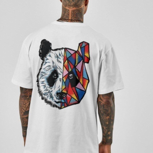 Erkek Baskılı T-Shirt Kısa Kol Bisiklet Yaka Regular Fit Rahat Kalıp Tişört – Beyaz