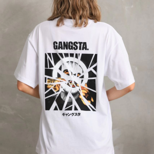 Kadın Kısa Kol Yazlık Tişört Bisiklet Yaka Baskılı Oversize T-Shirt – Beyaz