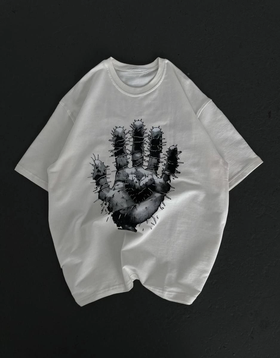 Kadın Baskılı T-Shirt Kısa Kol Bisiklet Yaka Regular Fit Rahat Kalıp Günlük Tişört – Beyaz
