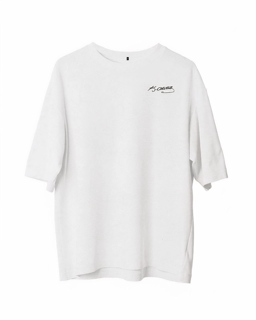 Erkek Kısa Kol Tişört Bisiklet Yaka ATATÜRK Baskılı T-Shirt – Beyaz