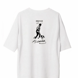 Erkek Kısa Kol Tişört Bisiklet Yaka ATATÜRK Baskılı T-Shirt – Beyaz