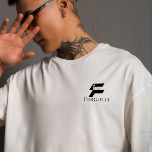 Erkek Kısa Kol Yazlık Tişört Bisiklet Yaka Baskılı Oversize T-Shirt – Beyaz