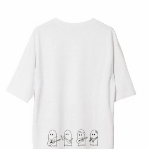 Erkek Baskılı T-Shirt Kısa Kol Bisiklet Yaka Regular Fit Rahat Kalıp Günlük Tişört – Beyaz