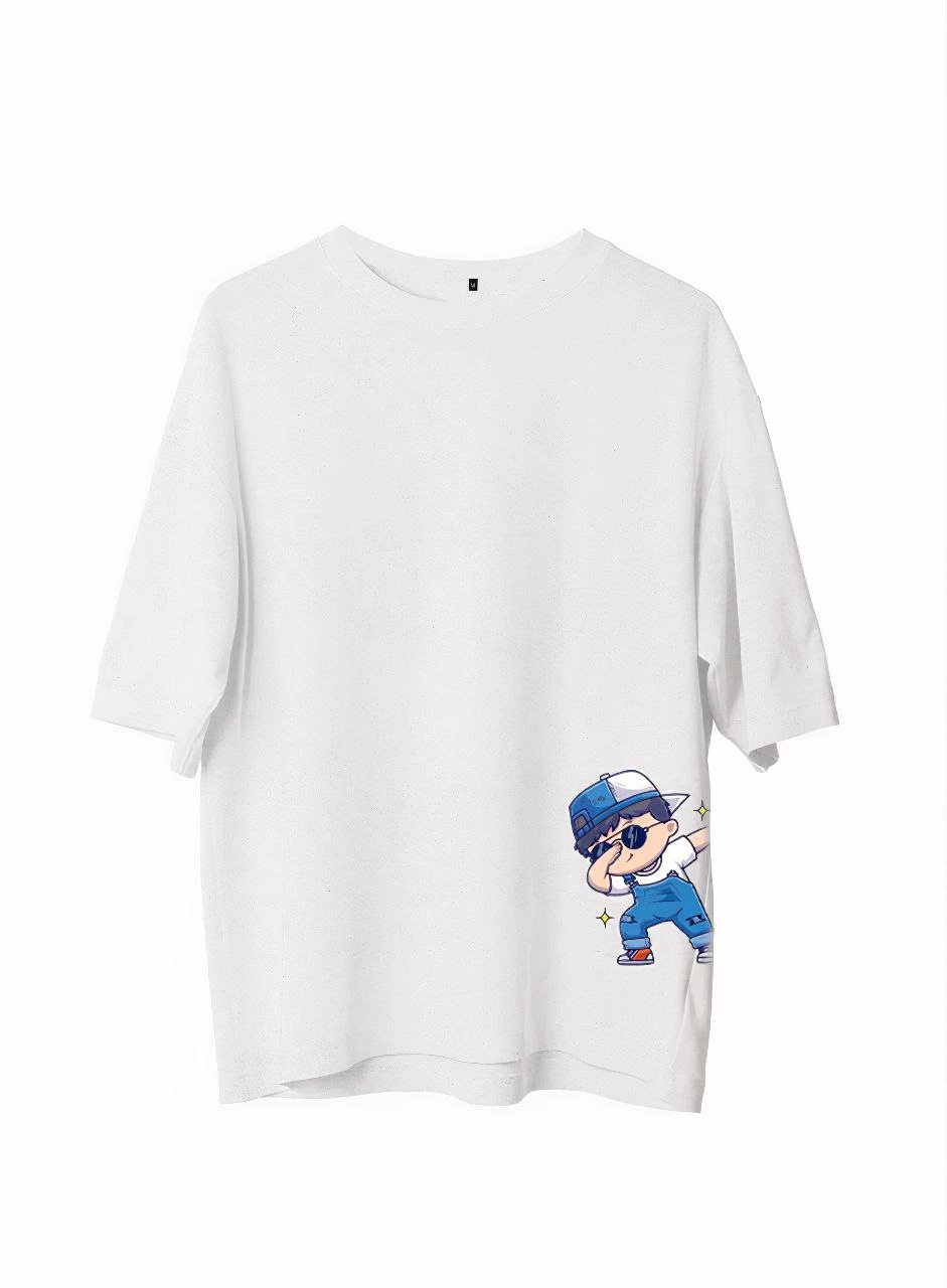 Erkek Baskılı T-Shirt Kısa Kol Bisiklet Yaka Regular Fit Rahat Kalıp Günlük Tişört – Beyaz