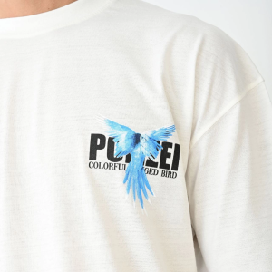 Erkek Baskılı T-Shirt Kısa Kol Bisiklet Yaka Regular Fit Rahat Kalıp Günlük Tişört – Beyaz