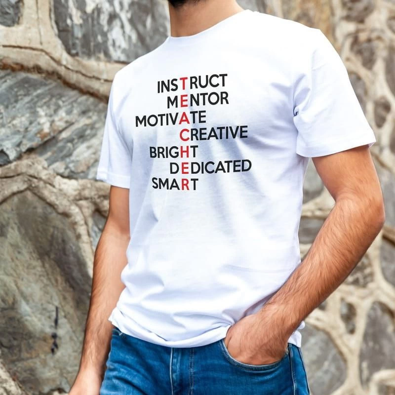 Erkek Kısa Kol Yazlık Tişört Bisiklet Yaka Baskılı Oversize T-Shirt – Beyaz