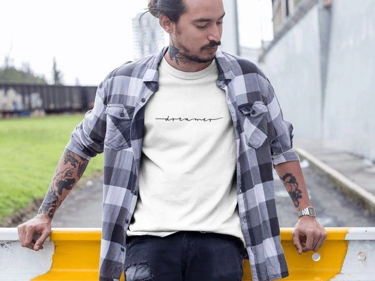 Erkek Tişort Bisiklet Yaka Baskılı Kısa kol T-Shirt – Beyaz