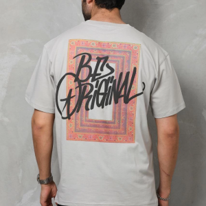 Erkek Baskılı T-Shirt Kısa Kol Bisiklet Yaka Regular Fit Rahat Kalıp Tişört – Gri