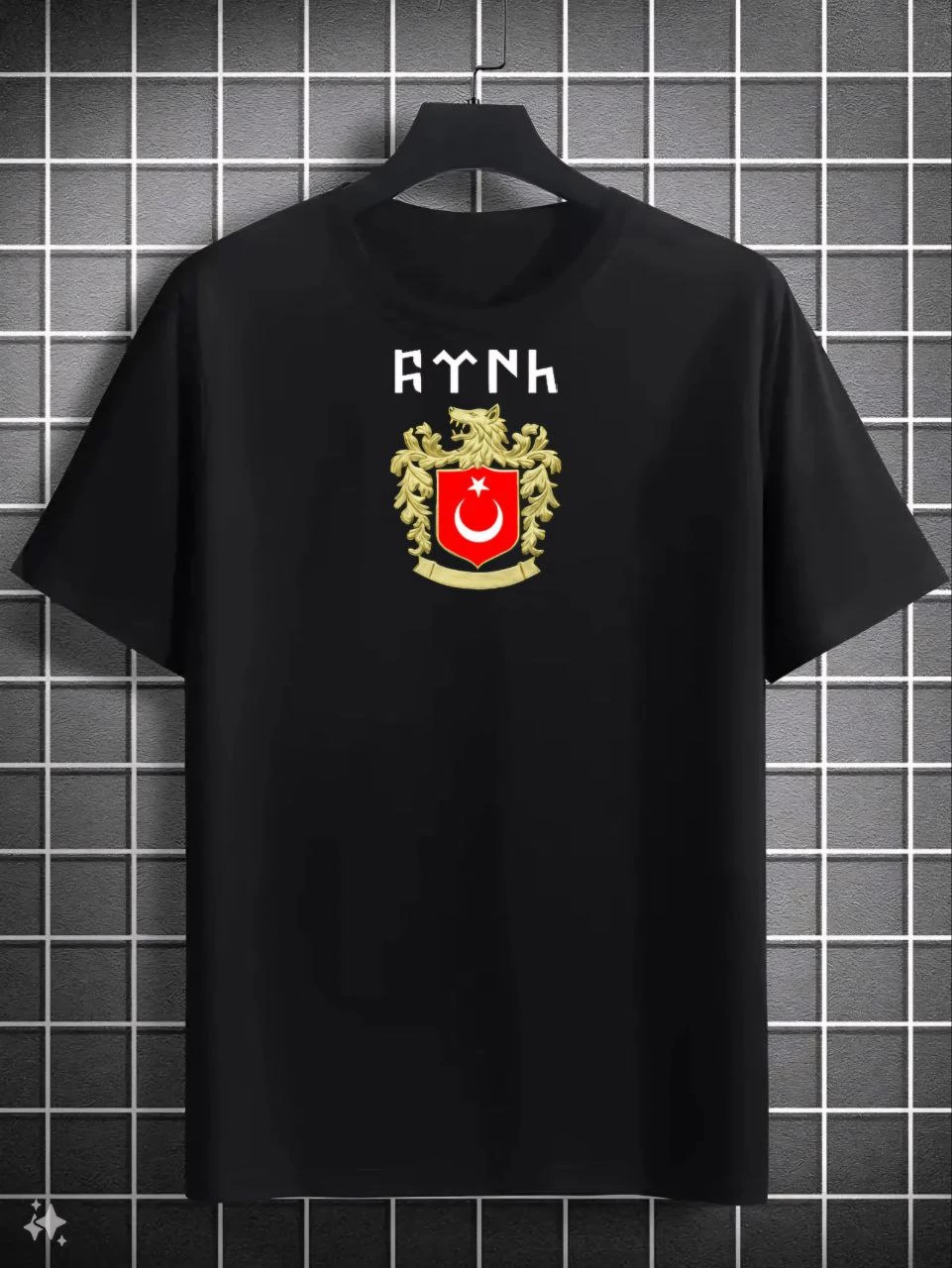 Erkek Kısa Kol Yazlık Tişört Bisiklet Yaka Baskılı Oversize T-Shirt – Siyah
