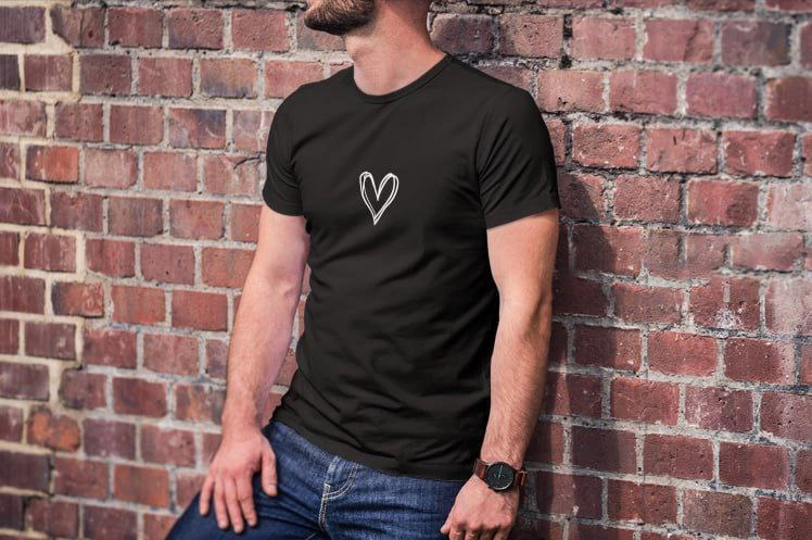 Erkek Kısa Kol Yazlık Tişört Bisiklet Yaka Baskılı Oversize T-Shirt – Siyah