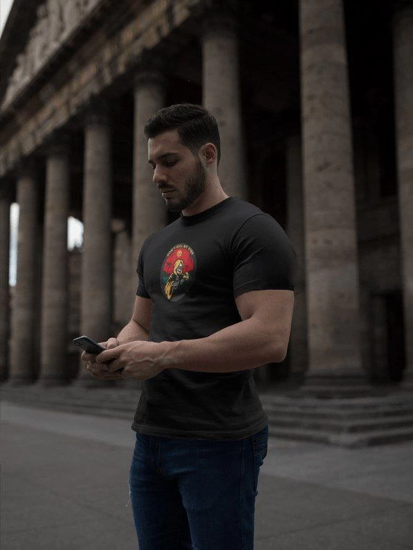 Erkek Kısa Kol Yazlık Tişört Bisiklet Yaka Baskılı Oversize T-Shirt – Siyah