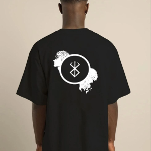 Erkek Baskılı T-Shirt Kısa Kol Bisiklet Yaka Regular Fit Rahat Kalıp Günlük Tişört – Siyah