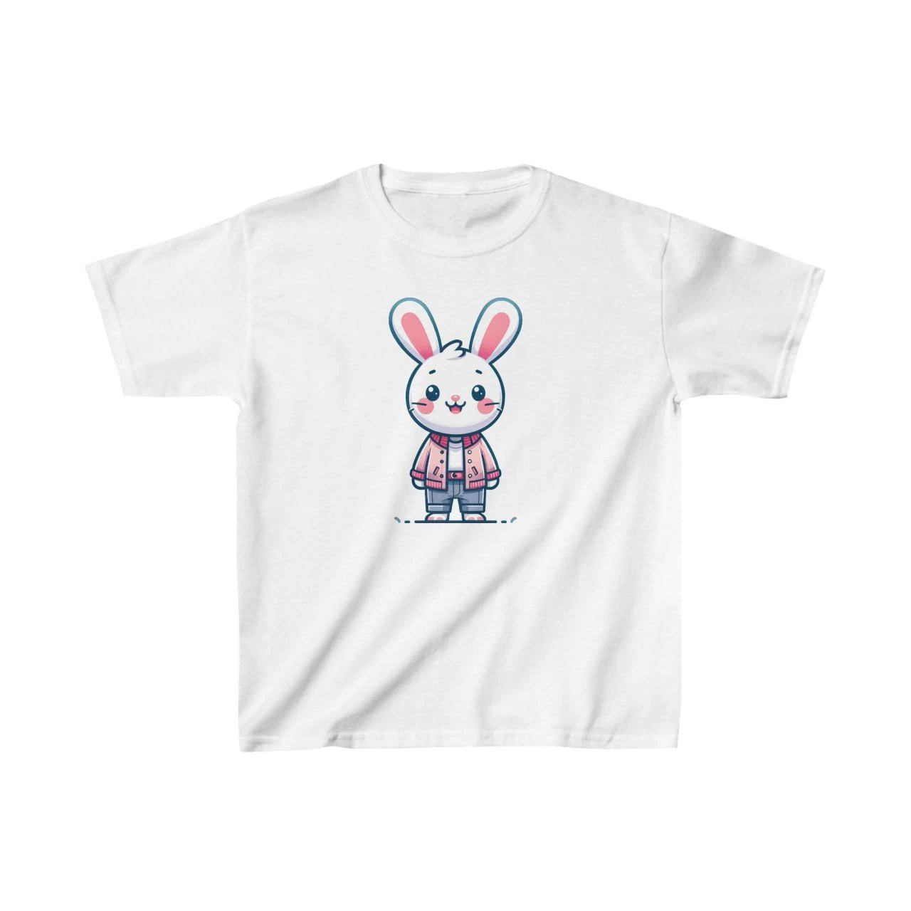Unisex Çocuk Baskılı T-Shirt – Beyaz