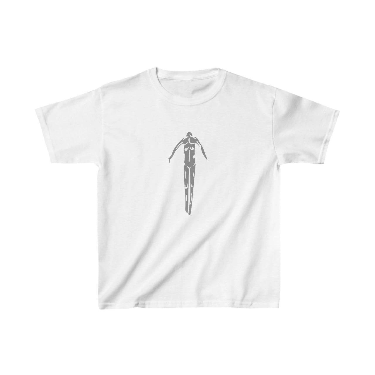 Unisex Çocuk Baskılı T-Shirt – Beyaz